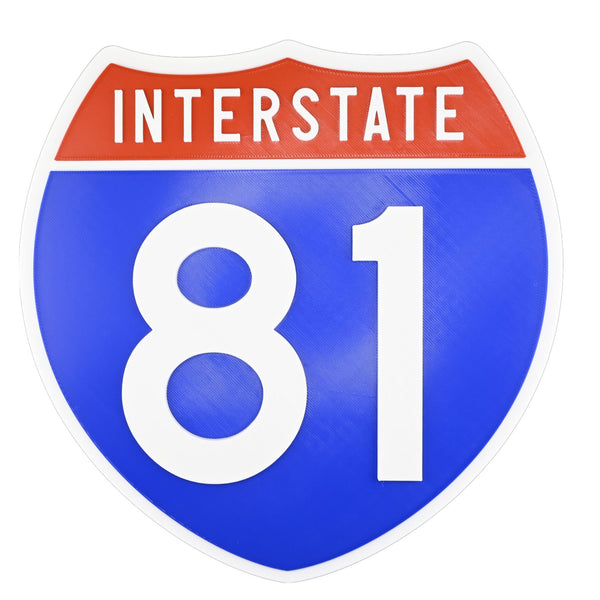 Interstate 81 Road Sign Replica – Personalized Travel Sign | Home & Office Wall Decor (8.54” x 8.53”)
