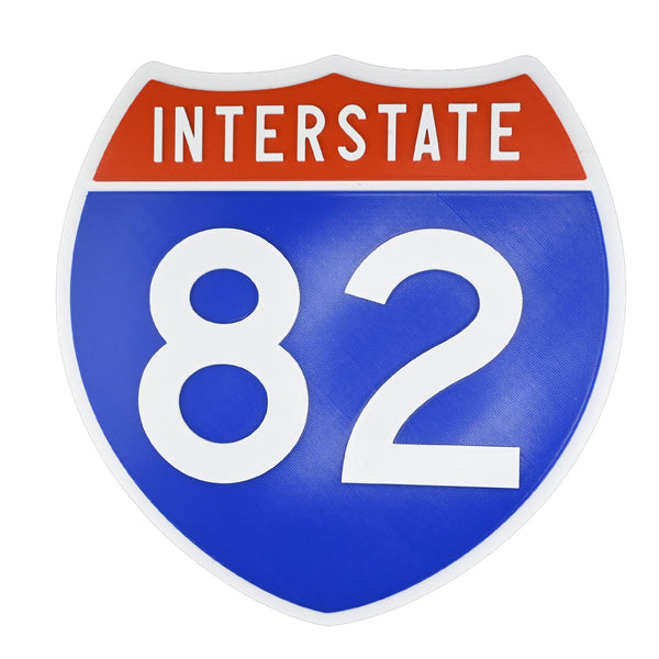 Interstate 82 Road Sign Replica – Personalized Travel Sign | Home & Office Wall Decor (8.54” x 8.53”)