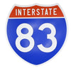 Interstate 83 Road Sign Replica – Personalized Travel Sign | Home & Office Wall Decor (8.54” x 8.53”)