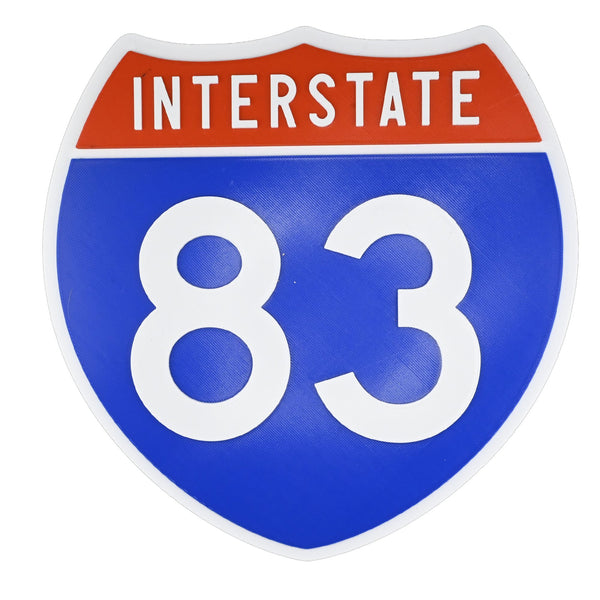 Interstate 83 Road Sign Replica – Personalized Travel Sign | Home & Office Wall Decor (8.54” x 8.53”)