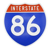 Interstate 86 Road Sign Replica – Personalized Travel Sign | Home & Office Wall Decor (8.54” x 8.53”)