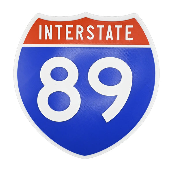 Interstate 89 Road Sign Replica – Personalized Travel Sign | Home & Office Wall Decor (8.54” x 8.53”)