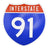 Interstate 91 Road Sign Replica – Personalized Travel Sign | Home & Office Wall Decor (8.54” x 8.53”)