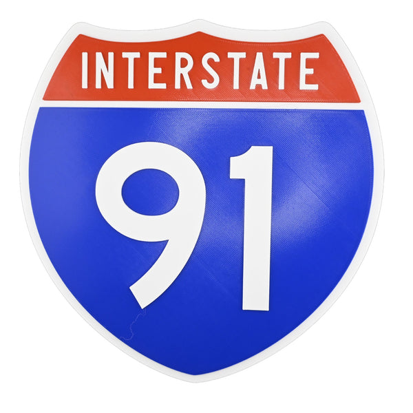 Interstate 91 Road Sign Replica – Personalized Travel Sign | Home & Office Wall Decor (8.54” x 8.53”)