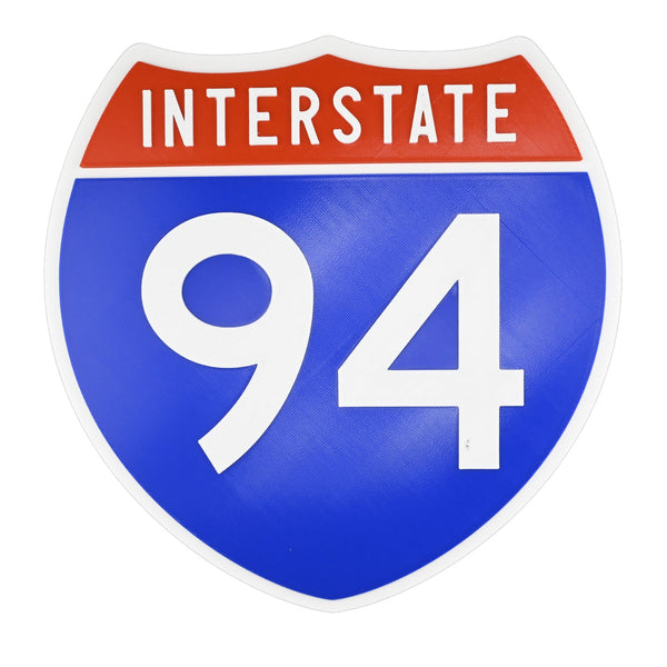 Interstate 94 Road Sign Replica – Personalized Travel Sign | Home & Office Wall Decor (8.54” x 8.53”)