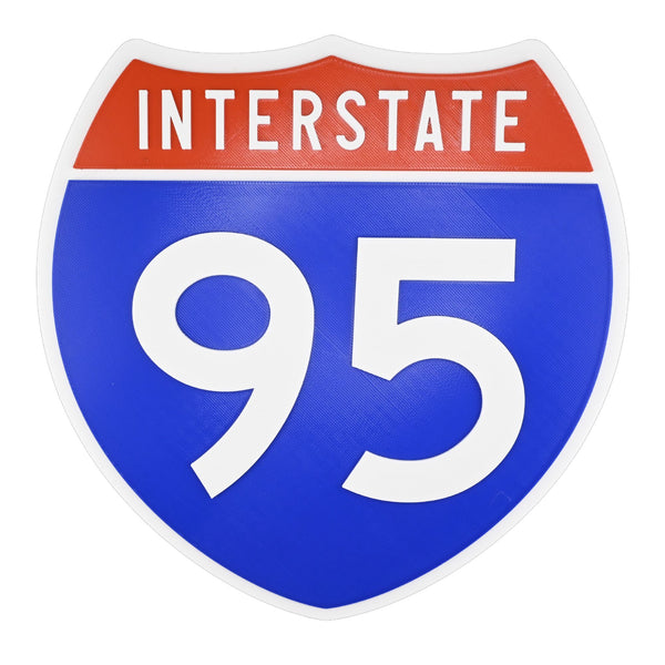 Interstate 95 Road Sign Replica – Personalized Travel Sign | Home & Office Wall Decor (8.54” x 8.53”)