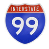 Interstate 99 Road Sign Replica – Personalized Travel Sign | Home & Office Wall Decor (8.54” x 8.53”)