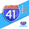 Interstate 41 Road Sign Replica – Personalized Travel Sign | Home & Office Wall Decor (8.54” x 8.53”)