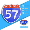 Interstate 57 Road Sign Replica – Personalized Travel Sign | Home & Office Wall Decor (8.54” x 8.53”)