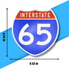 Interstate 65 Road Sign Replica – Personalized Travel Sign | Home & Office Wall Decor (8.54” x 8.53”)