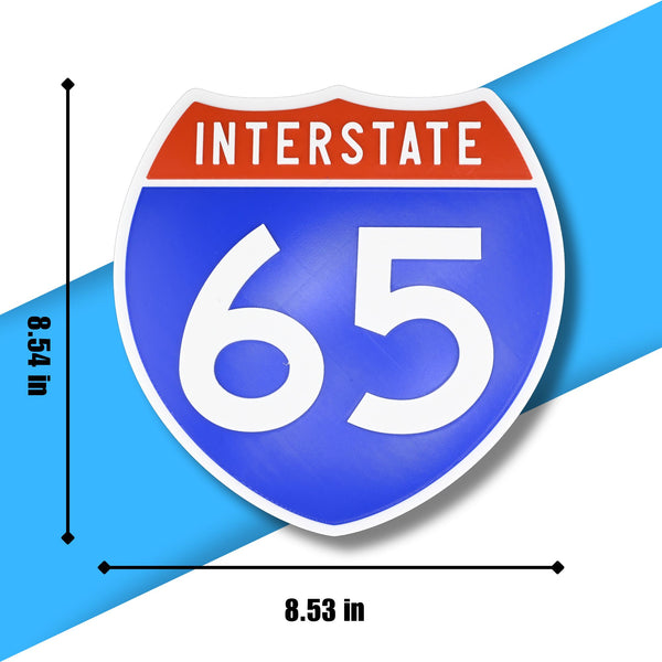 Interstate 65 Road Sign Replica – Personalized Travel Sign | Home & Office Wall Decor (8.54” x 8.53”)