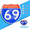 Interstate 69 Road Sign Replica – Personalized Travel Sign | Home & Office Wall Decor (8.54” x 8.53”)