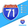 Interstate 71 Road Sign Replica – Personalized Travel Sign | Home & Office Wall Decor (8.54” x 8.53”)