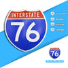 Interstate 76 Road Sign Replica – Personalized Travel Sign | Home & Office Wall Decor (8.54” x 8.53”)