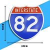 Interstate 82 Road Sign Replica – Personalized Travel Sign | Home & Office Wall Decor (8.54” x 8.53”)