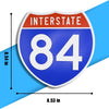 Interstate 84 Road Sign Replica – Personalized Travel Sign | Home & Office Wall Decor (8.54” x 8.53”)