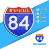 Interstate 84 Road Sign Replica – Personalized Travel Sign | Home & Office Wall Decor (8.54” x 8.53”)