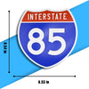 Interstate 85 Road Sign Replica – Personalized Travel Sign | Home & Office Wall Decor (8.54” x 8.53”)