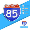 Interstate 85 Road Sign Replica – Personalized Travel Sign | Home & Office Wall Decor (8.54” x 8.53”)
