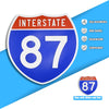 Interstate 87 Road Sign Replica – Personalized Travel Sign | Home & Office Wall Decor (8.54” x 8.53”)