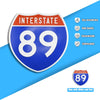Interstate 89 Road Sign Replica – Personalized Travel Sign | Home & Office Wall Decor (8.54” x 8.53”)