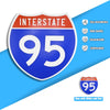 Interstate 95 Road Sign Replica – Personalized Travel Sign | Home & Office Wall Decor (8.54” x 8.53”)