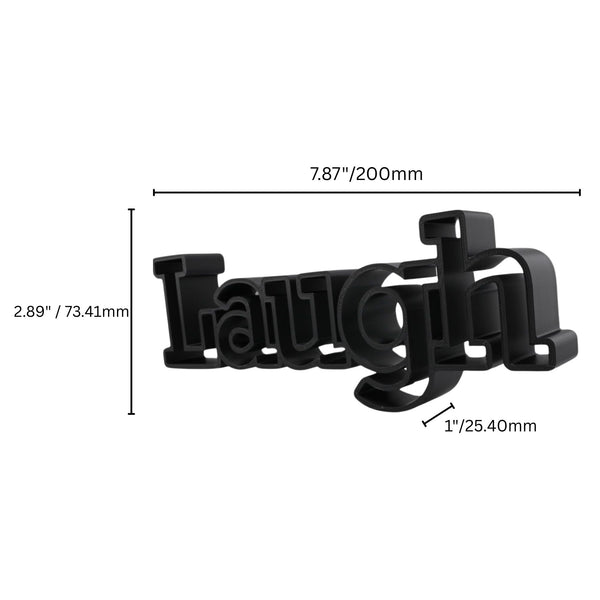 Laugh Rounded Serif, Minimalist Line Art, "Laugh" Sculpture, Elegant Inspirational Home Decor, Modern Hobbies, Desk Line Art