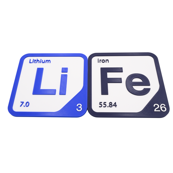 Periodic Table Word Sign - 'LIFE' (Lithium + Iron) - 5.63 in x 5.63 - Durable & Eco-Friendly STEM Decor