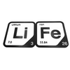 Periodic Table Word Sign - 'LIFE' (Lithium + Iron) - 5.63 in x 5.63 - Durable & Eco-Friendly STEM Decor