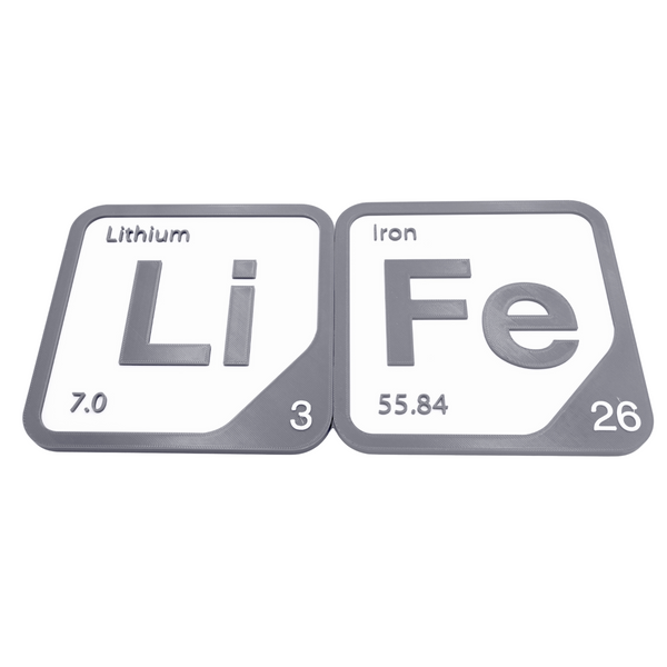 Periodic Table Word Sign - 'LIFE' (Lithium + Iron) - 5.63 in x 5.63 - Durable & Eco-Friendly STEM Decor