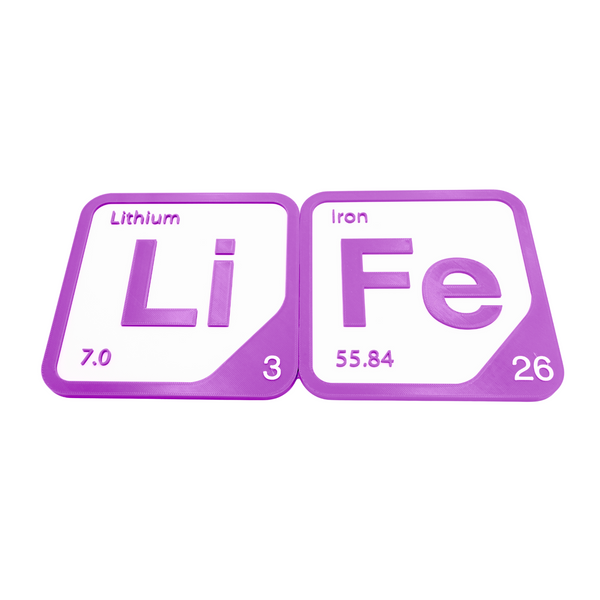 Periodic Table Word Sign - 'LIFE' (Lithium + Iron) - 5.63 in x 5.63 - Durable & Eco-Friendly STEM Decor