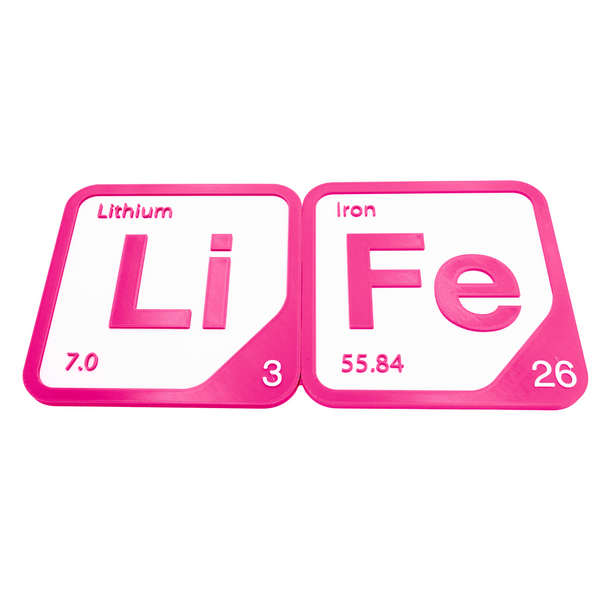 Periodic Table Word Sign - 'LIFE' (Lithium + Iron) - 5.63 in x 5.63 - Durable & Eco-Friendly STEM Decor