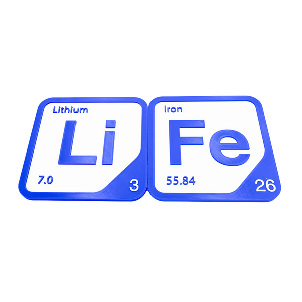 Periodic Table Word Sign - 'LIFE' (Lithium + Iron) - 5.63 in x 5.63 - Durable & Eco-Friendly STEM Decor