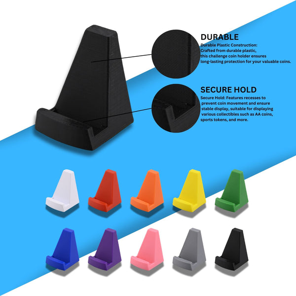 Modern Challenge Coin Holder - Sleek Military Coin Display Stand