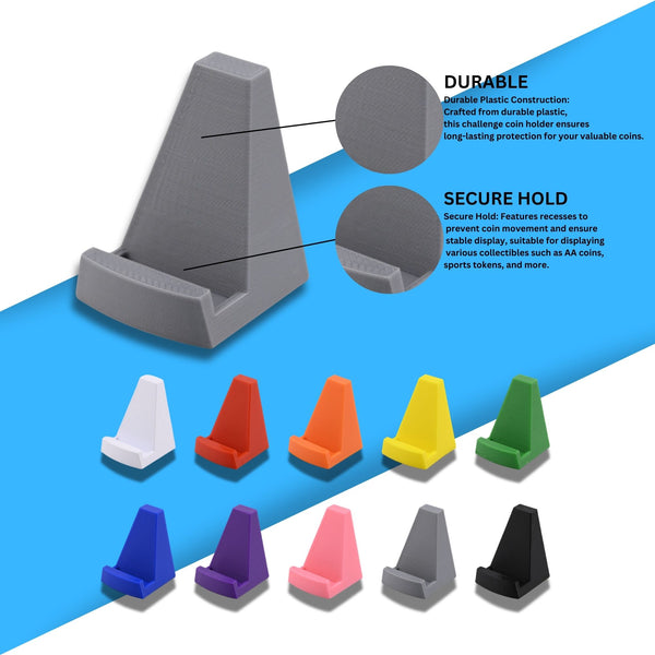 Modern Challenge Coin Holder - Sleek Military Coin Display Stand