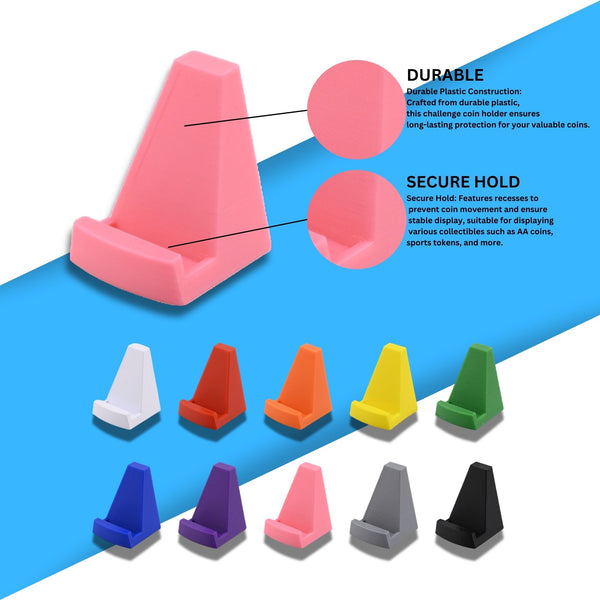 Modern Challenge Coin Holder - Sleek Military Coin Display Stand