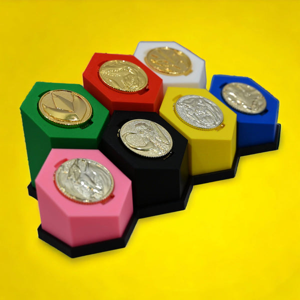 Mighty Power Rangers Coin Holder Stands - Display & Organize