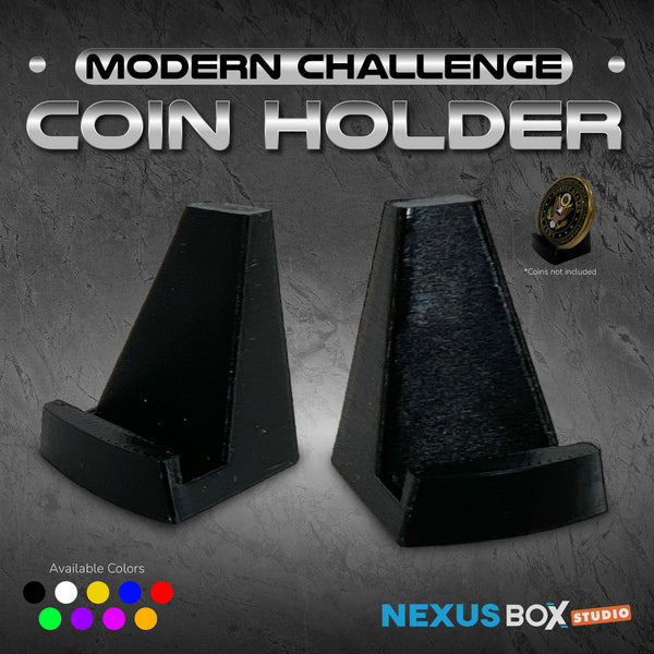 Modern Challenge Coin Holder - Sleek Military Coin Display Stand
