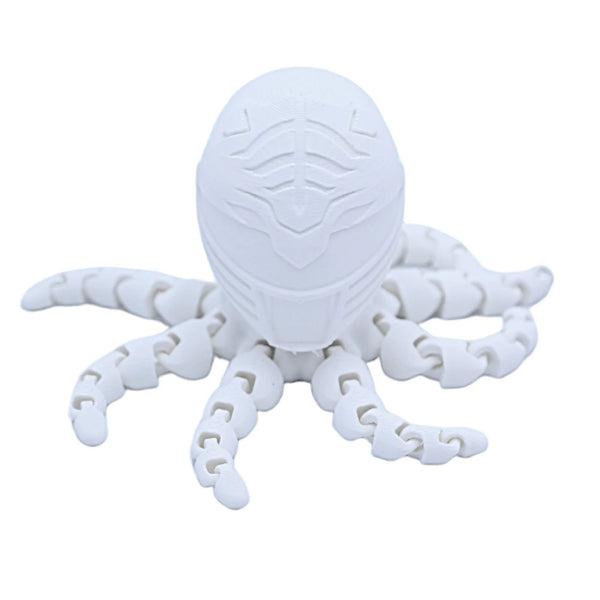 Mighty Morphin Octo Power Rangers | Articulated Fidget Toy Gift | White Edition