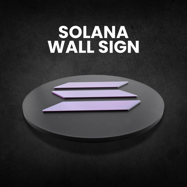 SOL Solana Wall Sign - Cryptocurrency Decor, Modern Solana Logo Wall Art, Perfect Gift for Crypto Enthusiasts