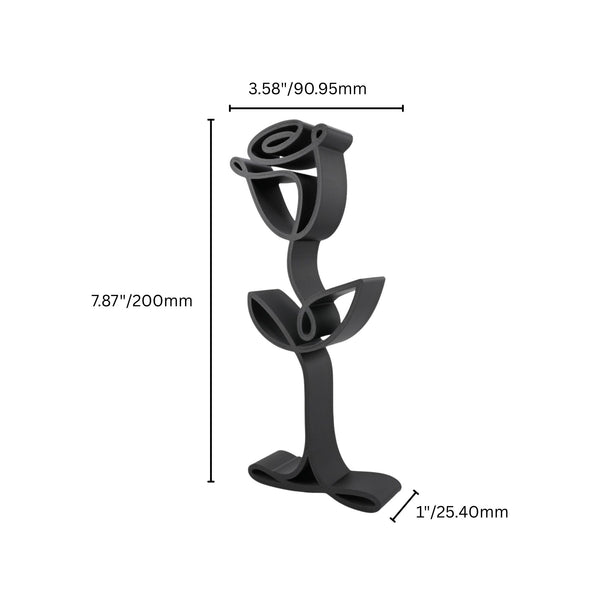 Classic Rose Sculpture, Minimalist Line Art, Rose Silhouette, Elegant Floral Home Decor, Modern Hobbies, Desk Line Art