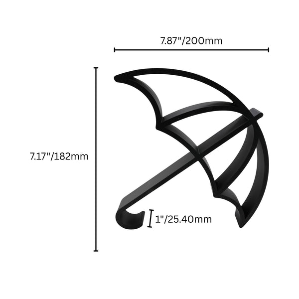 Open Umbrella Sculpture, Minimalist Line Art Decor, Umbrella Silhouette Home Decor, Modern Hobbies and Desk Line Art