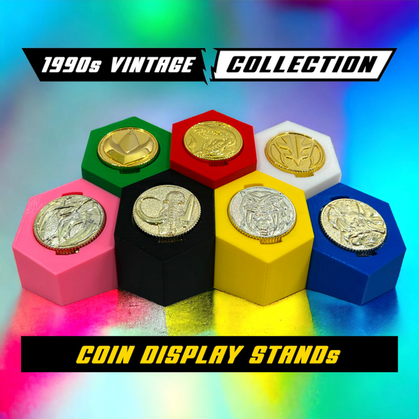 Coin Display Stand for Vintage 90's MMPR Collection
