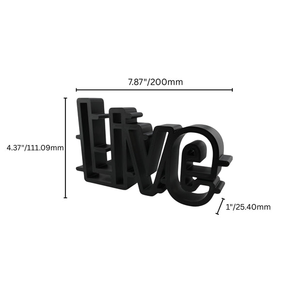 Live Retro Bold, Minimalist Line Art, "Live" Sculpture, Elegant Inspirational Home Decor, Modern Hobbies, Desk Line Art