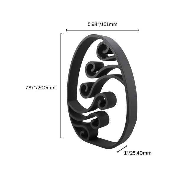 Abstract Waves Easter Decor, Minimalist Line Art, Egg Silhouette Statue, Elegant Seasonal Home Decor, Modern Hobbies, Desk Line Art