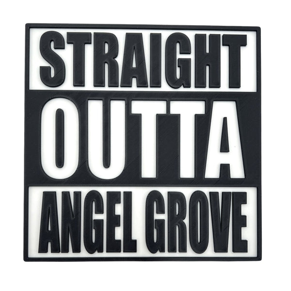 Straight Outta Angel Grove Sign – Bold and Fun Decor for Fans, Collectors, and Nostalgia Enthusiasts