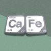 Periodic Table Word Sign - 'CAFE' (Calcium + Iron) - 5.63 in x 5.63 - Durable & Eco-Friendly STEM Decor