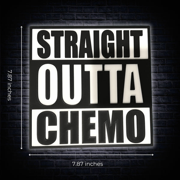 Straight Outta Chemo Sign – Bold and Empowering Decor for Cancer Survivors, Patients, and Supporters