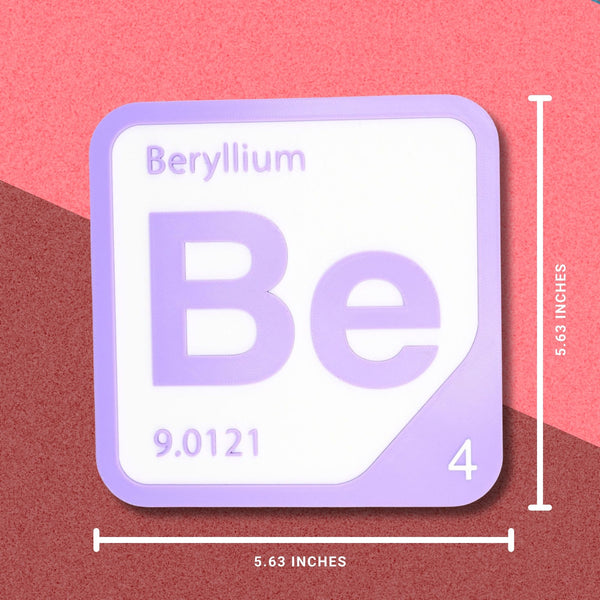 Periodic Table Word Sign - 'BEAR' (Beryllium + Argon) - 5.63 in x 5.63 - Durable & Eco-Friendly STEM Decor