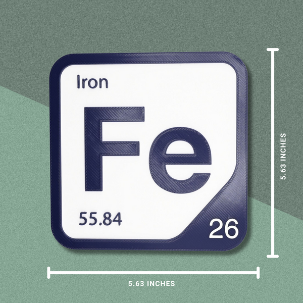 Periodic Table Word Sign - 'FEAR' (Iron + Argon) - 5.63 in x 5.63 - Durable & Eco-Friendly STEM Decor
